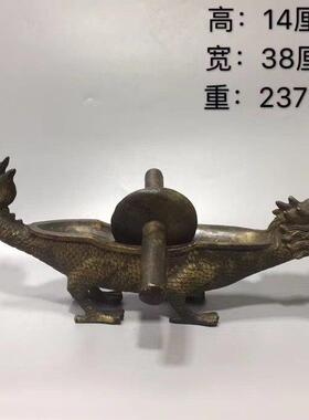 龙头药碾子纯铜古代药机古中医馆SYV摆玩件药店碾彷古老铜式药捻