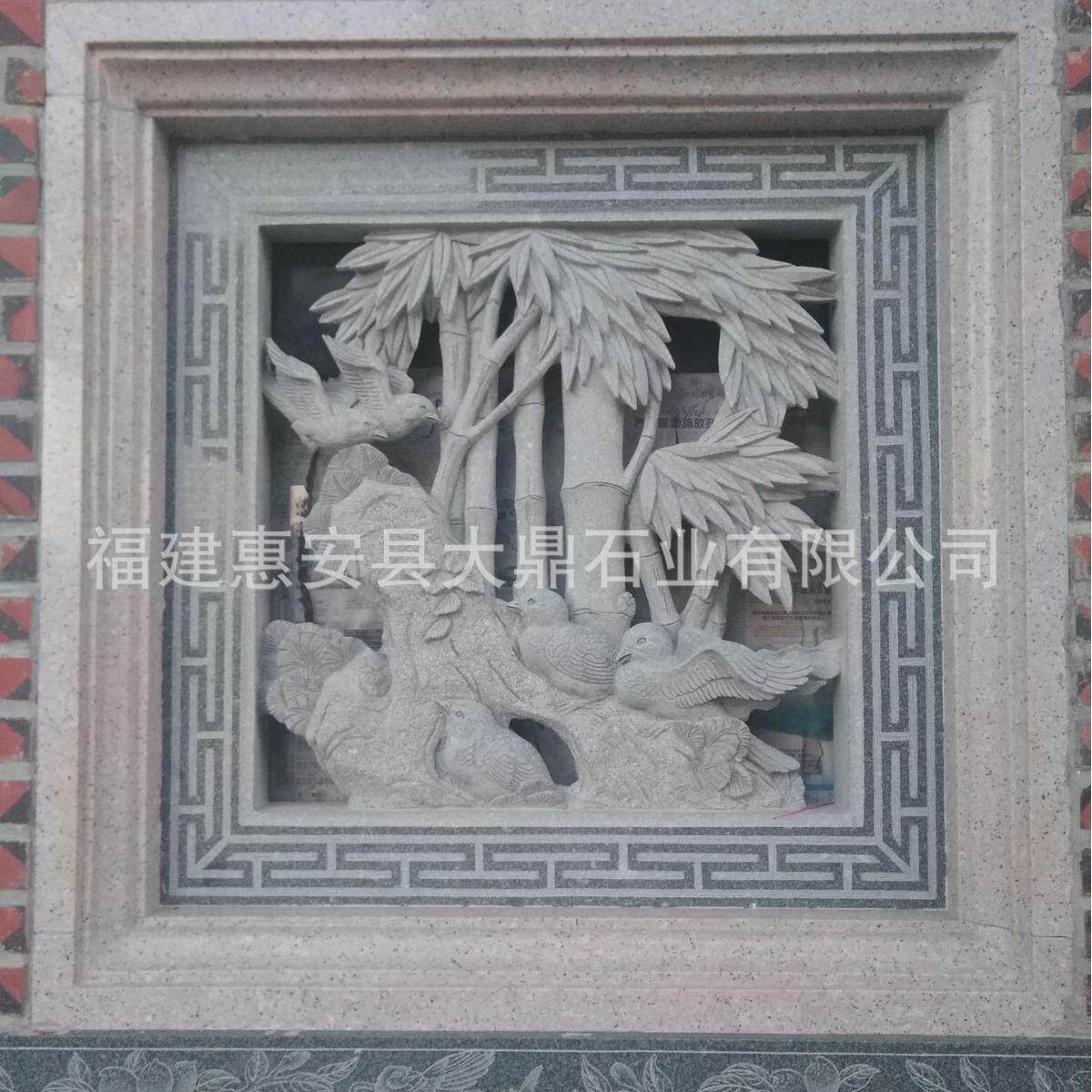 石门窗石雕浮雕祠堂寺庙青石石材门套厂家
