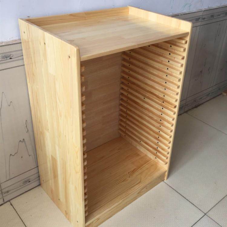 湿水彩柜木质画板架画板收纳柜幼儿园画室实木画板柜4开K纸整理柜