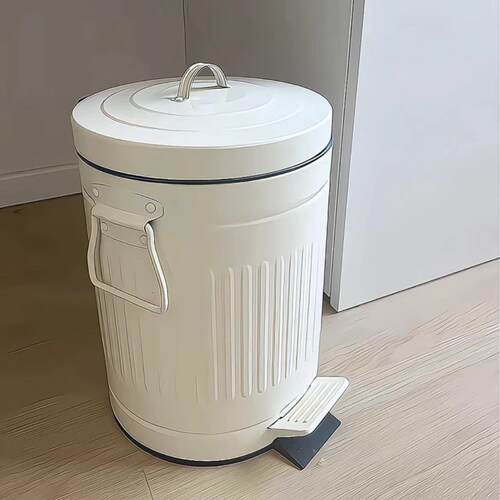 垃圾桶家用脚踏式垃圾桶带盖子罗马纹缓降静音纸篓厨房带提手垃圾