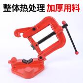 西式 管子虎台钳重新型压力432钳三角钳架龙门夹具台钳外夹式