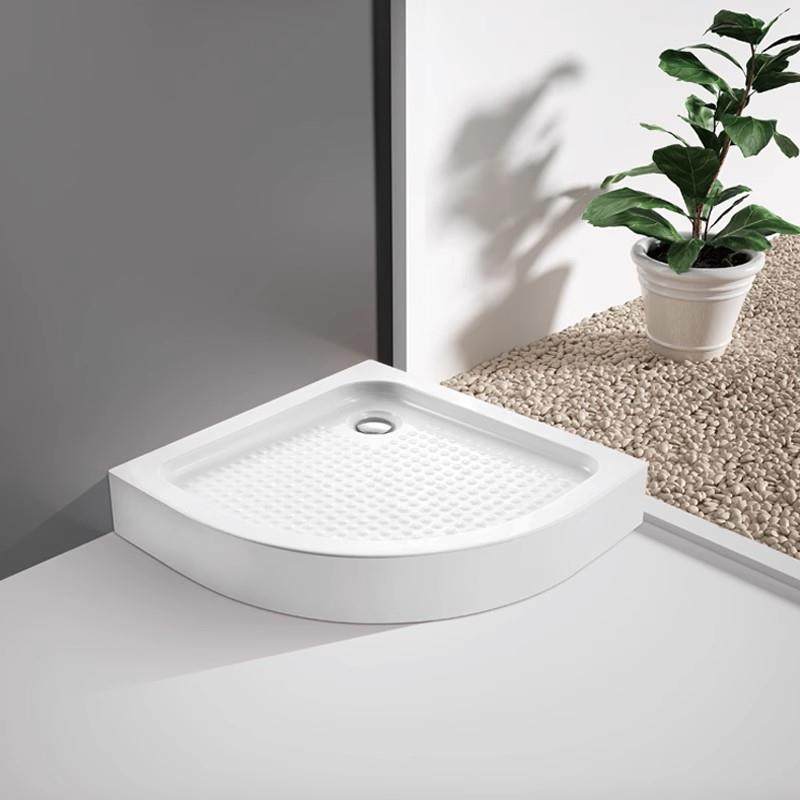 简易弧扇形淋浴房底座底盆盘浴室卫生间亚克力防水挡水条集装箱车