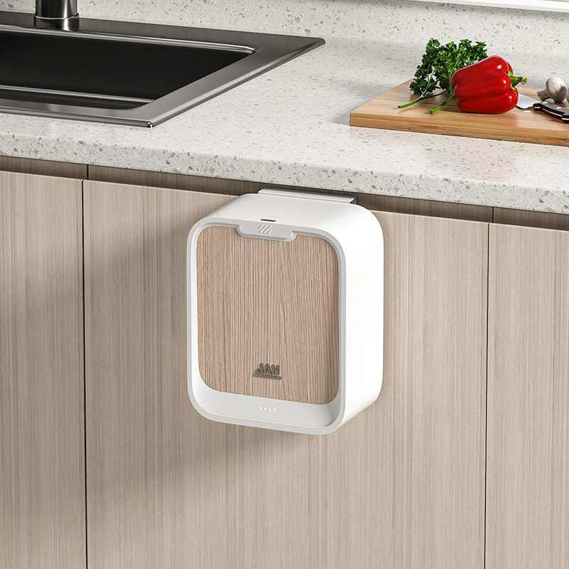 挂式厨房智能收纳桶卫生间感应垃圾桶壁挂家用带盖厕所窄夹缝纸篓