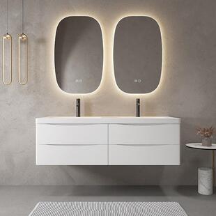 柏楒林可丽耐浴室柜组合实木卫生间梳妆洗脸洗漱台一体盆智能镜柜