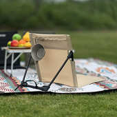 COOLCAMP户外露营靠背坐垫铝合金折叠沙滩椅公园草坪野餐椅休闲椅