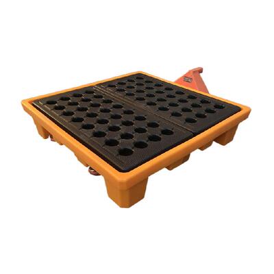 供应深圳4桶防泄漏托盘，东莞化学品防漏托盘，惠州油桶盛漏平台