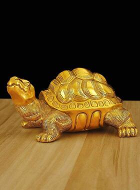 纯铜乌龟摆件金钱龟寿龟周岁踩龟装饰品大号家居店铺办公室开业送