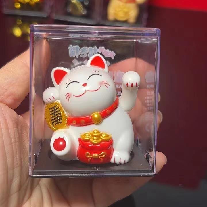 3手寸太能摇手招猫 23001-12太阳阳能招猫蛋糕烘财培汽车摆件年货