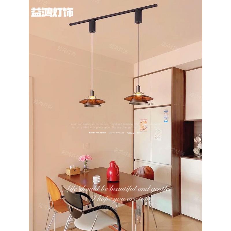 中古餐厅吊灯移位升降飞碟轨道创意丹麦简约复古设计师台灯餐桌