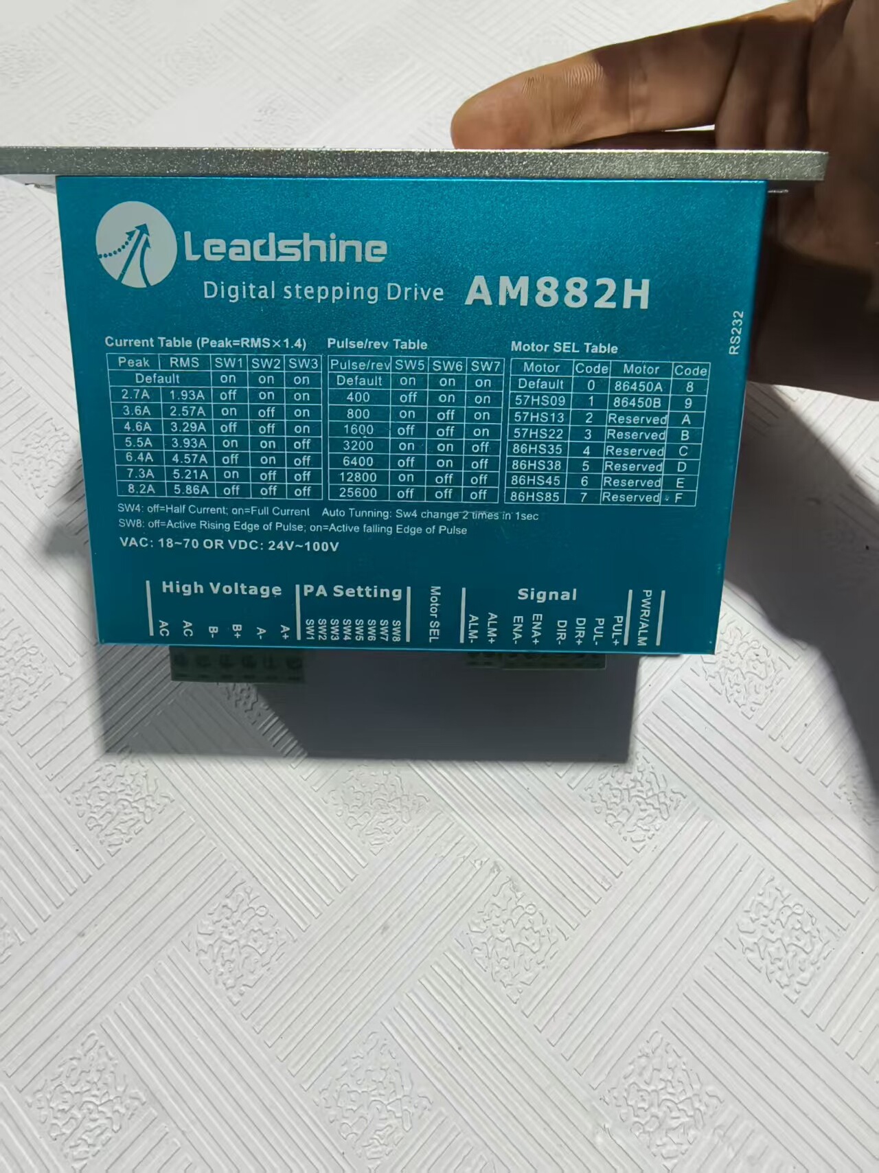 雷赛86步进驱动器AM882H-SFQ，输入电压AC18-7