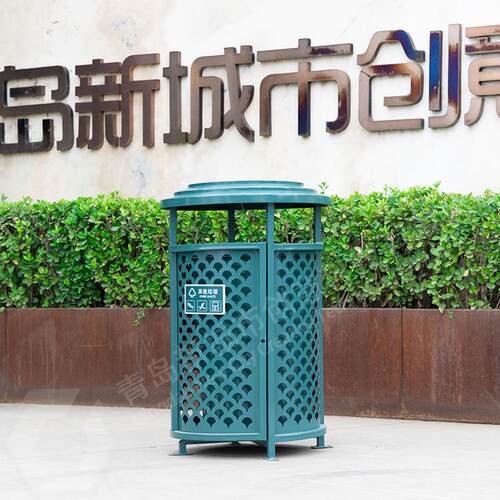 户外垃圾桶不锈钢冲孔公园街道商场小区圆形垃圾筒环外果皮箱厂家
