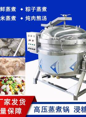 48kw电加热粽子蒸煮锅中药熬制高压煮锅炖肉熬汤蒸笼翻筐蒸煮锅