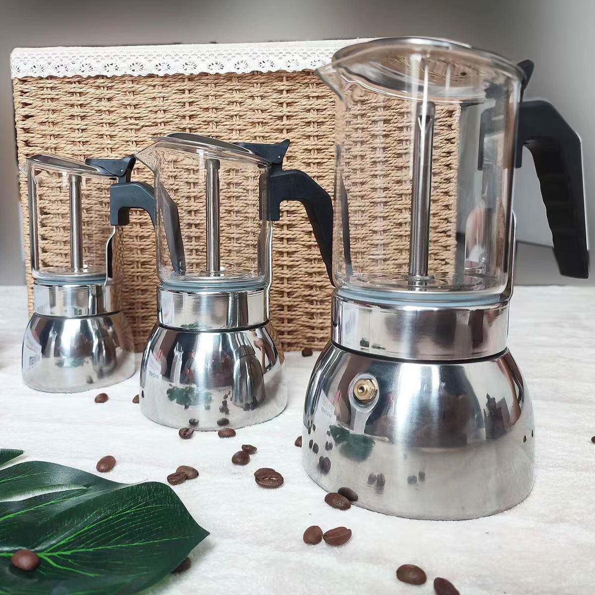 新款不锈壶钢咖啡高玻璃耐温咖啡杯LYN家式用多功能便携手冲咖啡