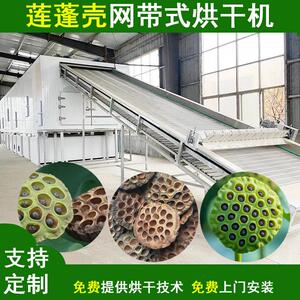 网带式空气能莲房烘干机莲蓬壳老莲干燥机全智能莲蓬烘干设备