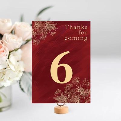 定制婚礼桌卡席位卡订婚座位牌网红同款酒席婚宴立牌号码牌桌牌卡