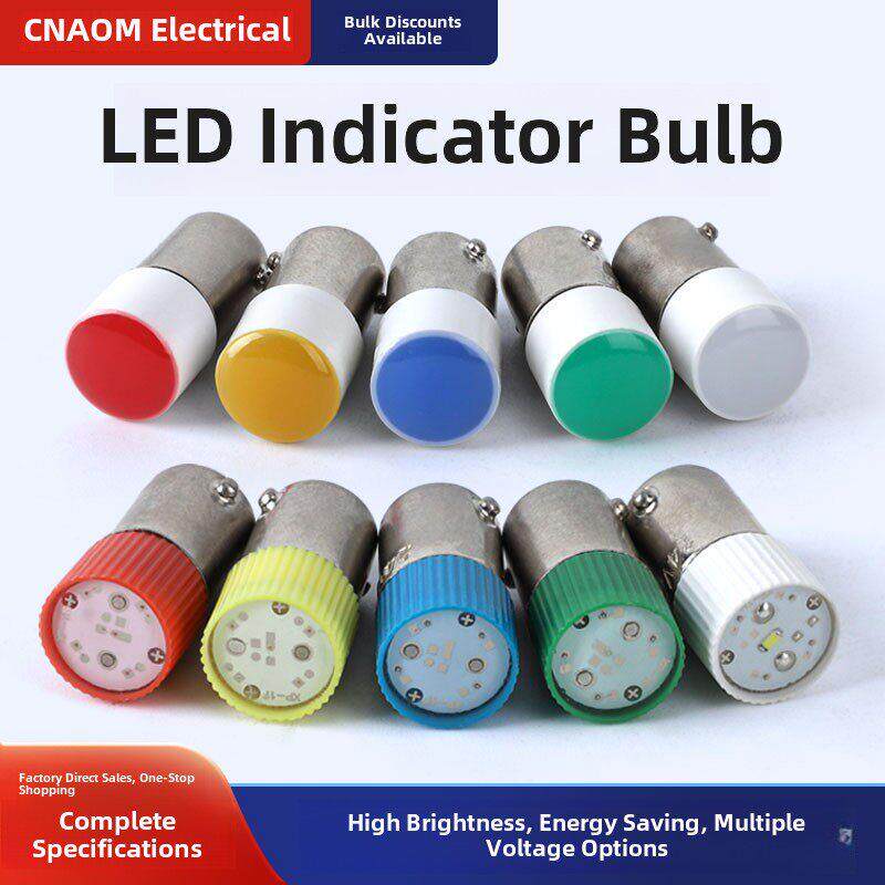 XB2按钮开关LED卡口指示灯泡灯珠仪表BA9S信号灯按钮220V24V12V