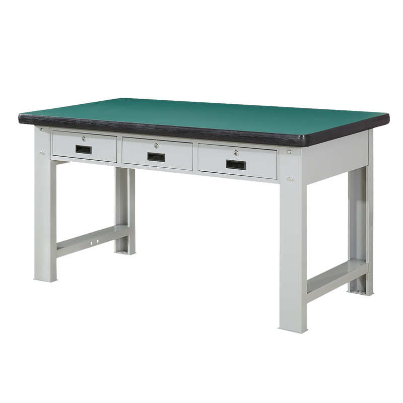 防静电工作台带灯实验台车间维修桌检验操作台重型钳工台带抽屉