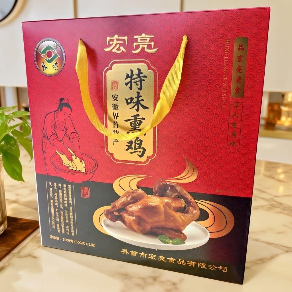 宏亮牛肉熏鸡食品阜阳界首特产礼盒装熟食零食卤味小吃扒鸡卤鸡