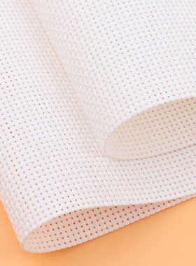 ll十字绣塑料布珠绣钱包布白色塑胶布双股14CT绣布双线网格子