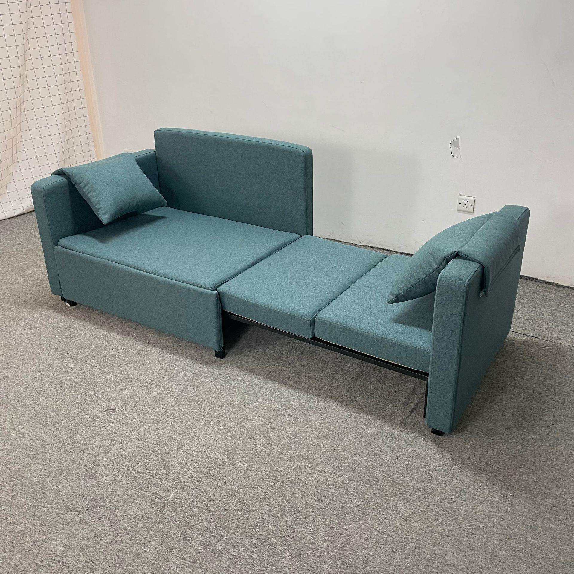 单人位工程布艺款沙发床一体两用折叠小户型可坐卧收纳办公沙发床