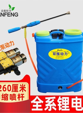 双核锂电池农用电动喷雾器新式大功率高压泵喷农药背负式打药机