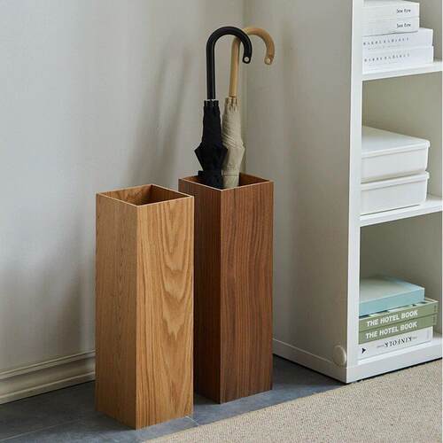 日式木质雨伞收纳桶家用入户门口收纳伞架实木置物架子酒店放伞筒