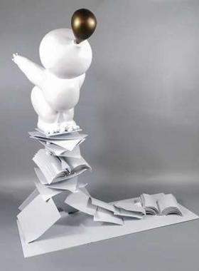 现代简约创意人物抽象雕塑摆件轻奢样板间客厅玄关摆设北欧装饰品