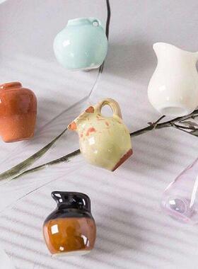 8/6/5Pcs Cute Refrigerator Magnets Ceramic Vase 3D Fridge