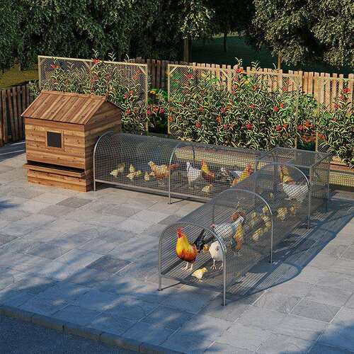走地鸡笼隧道养鸡跑道家禽养殖防雨兔笼鸡舍笼子搭建养鸡笼子家用