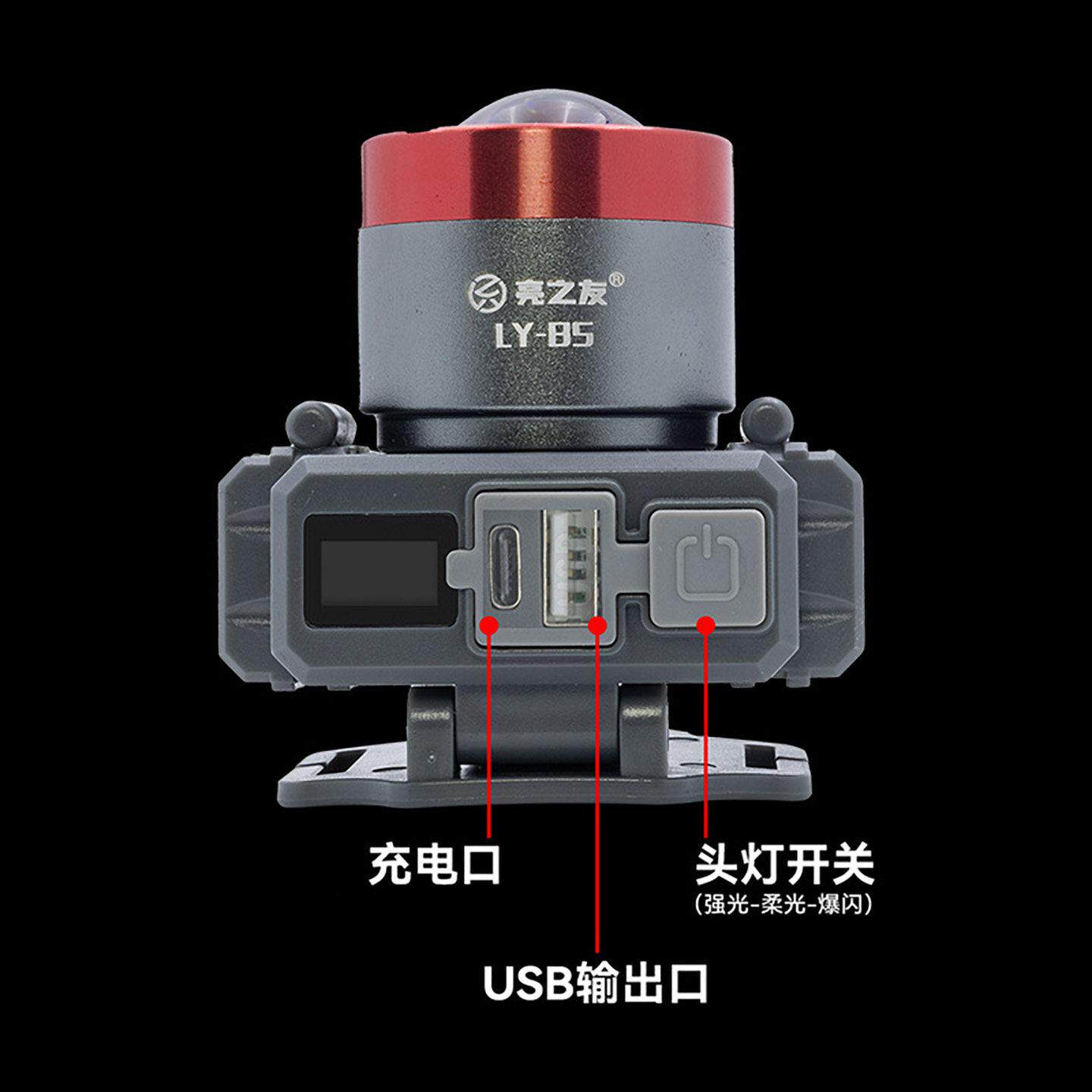 头B5灯款强充电超亮户外头戴式光外手电筒可调焦户钓鱼专用新头灯