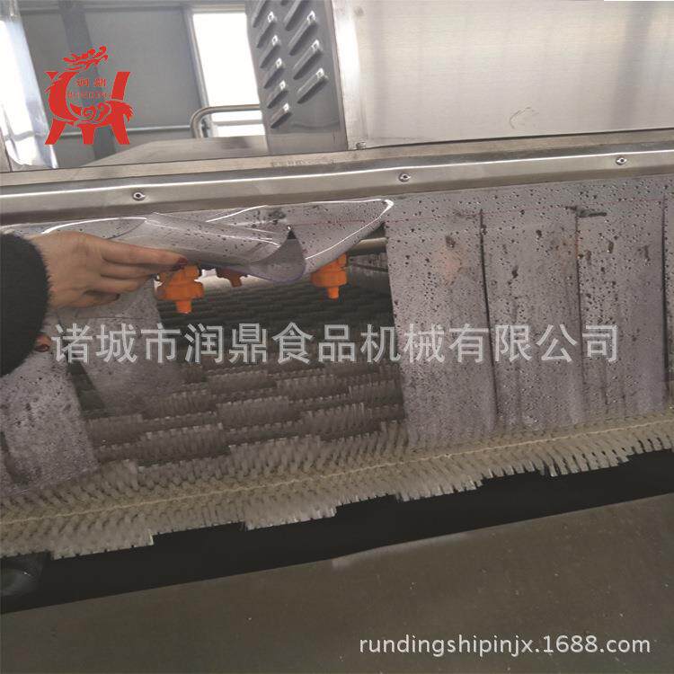 水产贝壳类洗机供厂家 海鲜清清洗专用设备4000*800应行式毛辊去