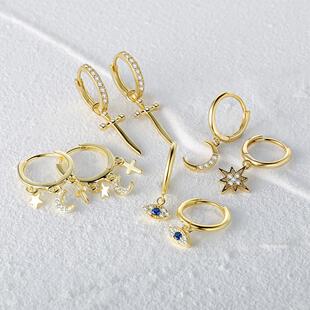 Sterling 925 Luxury Piercing Ear Cartilage Silver CANNER