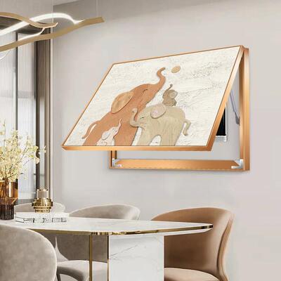 网红电装侘寂电表箱饰画配箱遮挡箱大象壁画电风源总开关电闸盒挂