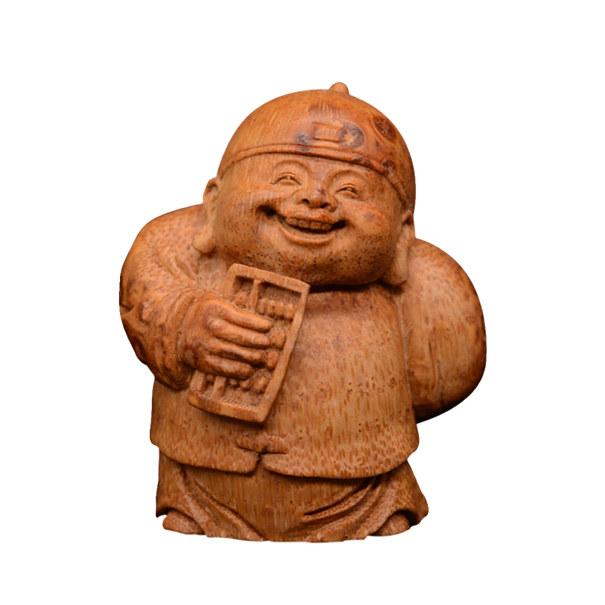 精选天然老竹根地主 竹根雕人物摆件 纯手工雕刻 文玩手把件 礼品