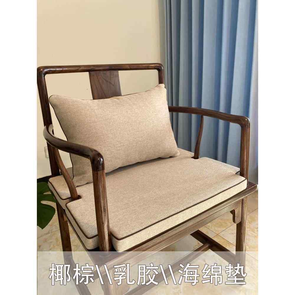支持尺寸定制异型垫卡口垫椅垫椅子垫亚麻坐垫椅子垫餐椅禅椅垫子
