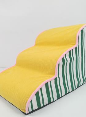 防滑狗楼梯可拆洗宠物爬梯灰色海绵台阶中小型犬泰迪沙发上床加厚