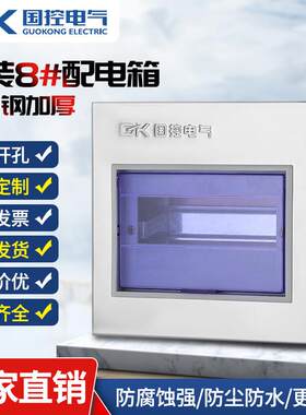 国控不锈钢家装8回路室内照明配电箱强电空气开关盒空开PZ30明装