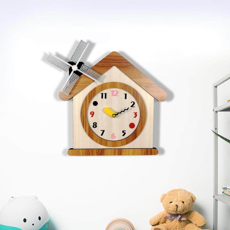 简约木质装饰布谷鸟整点报时时钟咕咕钟报时跨境儿童房静音挂钟