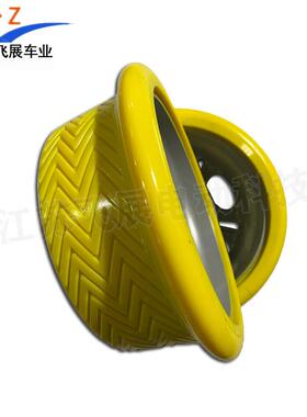 电动轨道车用轨道轮包胶重型单边绝缘火车巡检工业用地铁铁路钢轮