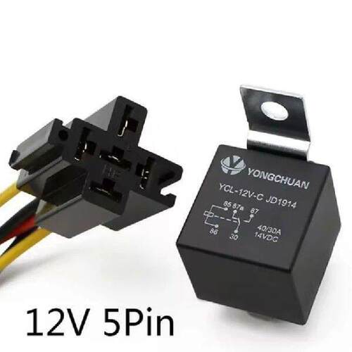 5/10PCS 5Pin Waterproof Auto Relay 12V 40A Car Relay Kit