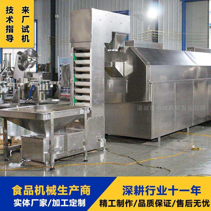 多功能连续式炒货机流水线 食品厂坚果五谷杂粮烘干设备