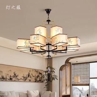 宋代式美学新中式艺客厅吊灯中室国风现代544中布茶餐厅卧室书房