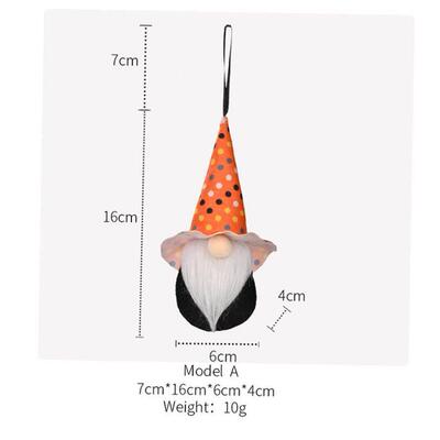 Halloween Rudolph Faceless Doll Pumpkin Bat Dwarf Doll Home