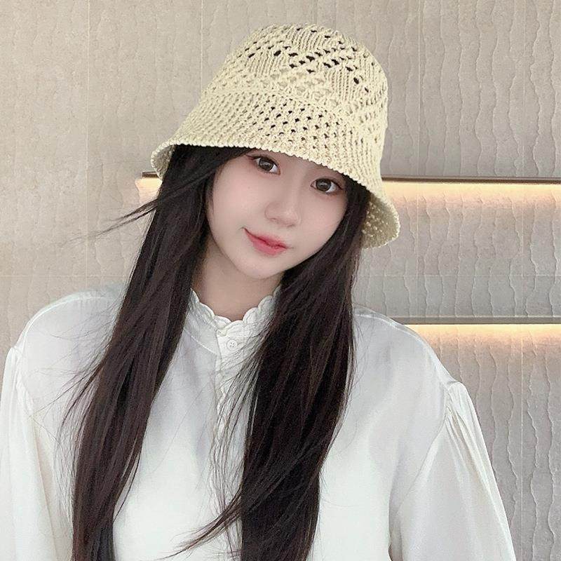 日系ins钩花针织盆帽镂空时尚遮阳防晒帽春夏透气水桶渔夫帽0120r,服饰配件/皮带/帽子/围巾,帽子,淘宝优惠券,粉丝福利购,淘宝优惠卷