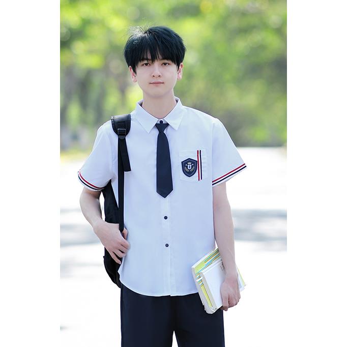 高档业夏季出毕班服初中生jk制服套装袖高中生学院风短衬衫舞台演图片