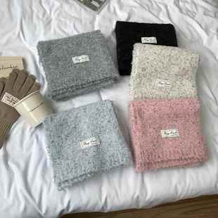 ins风软糯显白保暖 纯色针织围巾女高级感冬季 久悦拾柒 点点繁星