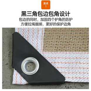 米阴黄色遮阳网包边孔遮阳帆打庭院阳台户外遮防晒网DLU 加厚隔