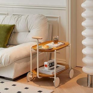 红欧式 创意客厅小茶网几简约家边用置物架车几可476移动卧室小推