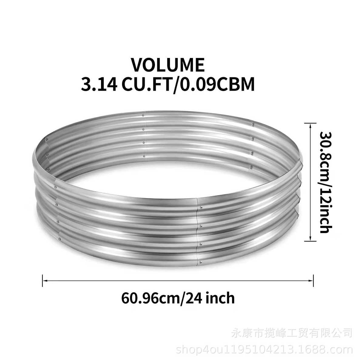 镀锌板移动金属种植床园林花园露营金属菜床种菜床种植箱有机菜箱
