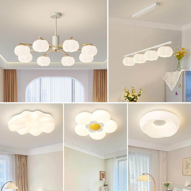 客厅主灯全屋灯具套餐组合三室两厅奶油风2023年新款北欧餐厅灯具